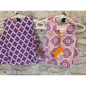 Masala Baby Set Of 2 Tops And One Bottom Summer Outfit Sleeveless Size 3-6...